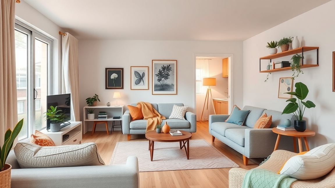 Modern Airbnb szállás nappali