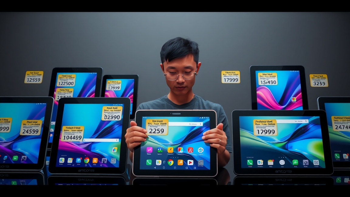 Android táblagép árak 2025-ben, különböző modellek bemutatása.