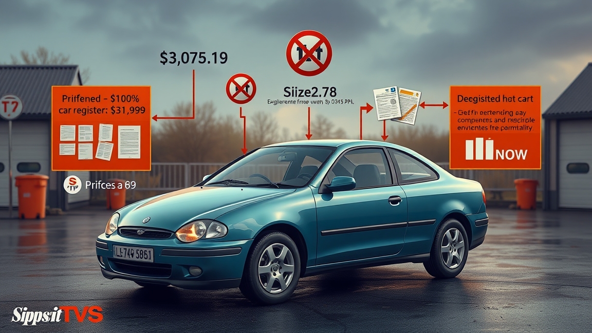 Zöld színű autó a forgalomból való kivonás költségeivel