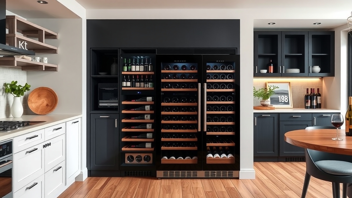 Modern borhűtő berendezés a stílusos konyhában