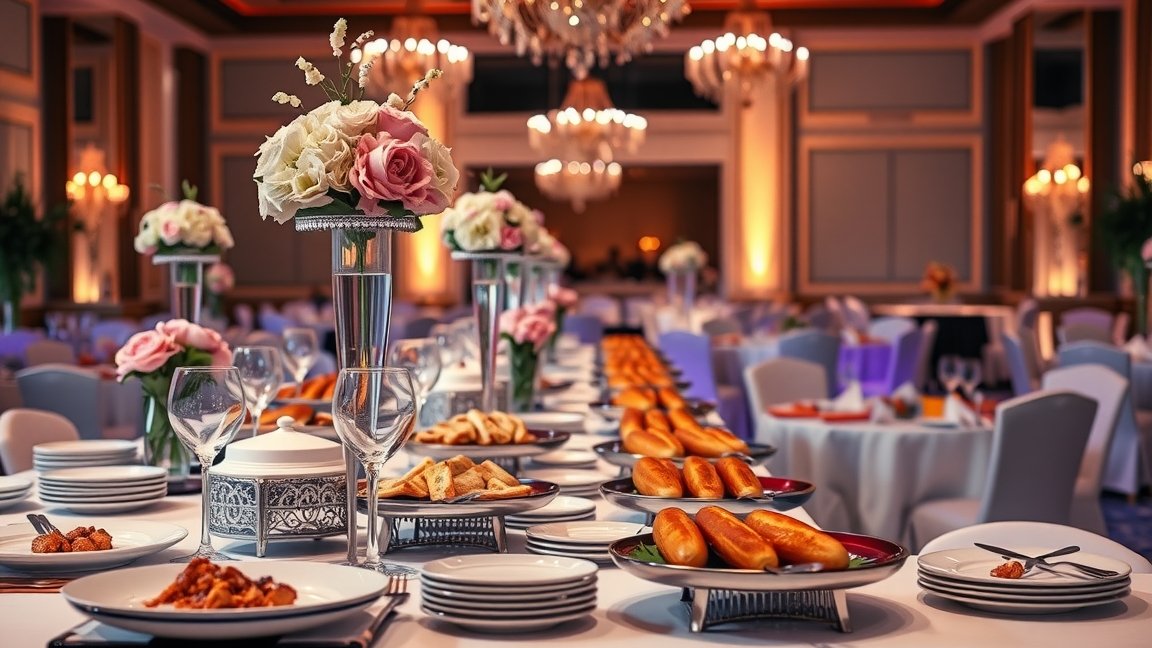 Elegáns rendezvény dekoráció catering szolgáltatással