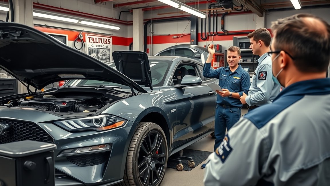 Autó chiptuning folyamat a műhelyben