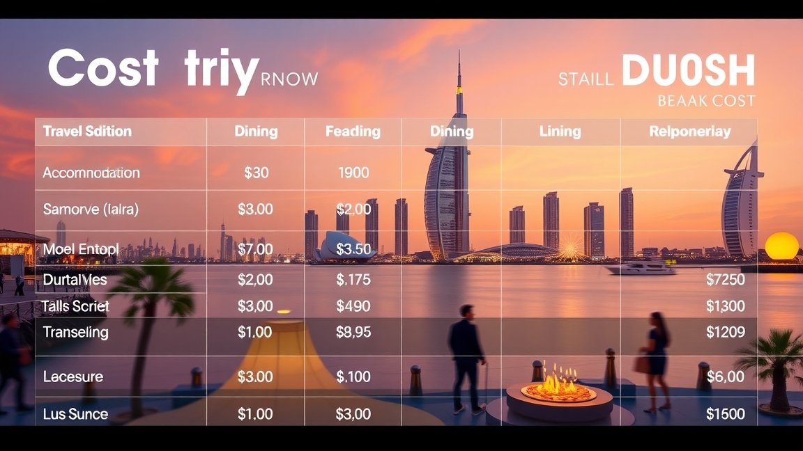 Költségek és árak Dubai utazáshoz: szállás, étkezés, közlekedés