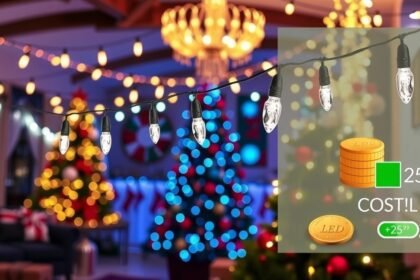 Karácsonyi LED fényfüzér világítás szobában