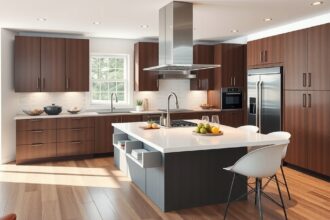 Modern konyhabútor méretre szabva, stílusos és funkcionális megoldás.