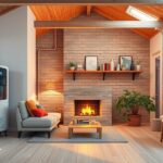 Kényelmes nappali központi fűtéssel és kandallóval