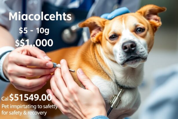 Kutyás mikrochip beültetés állatorvosi rendelőben.