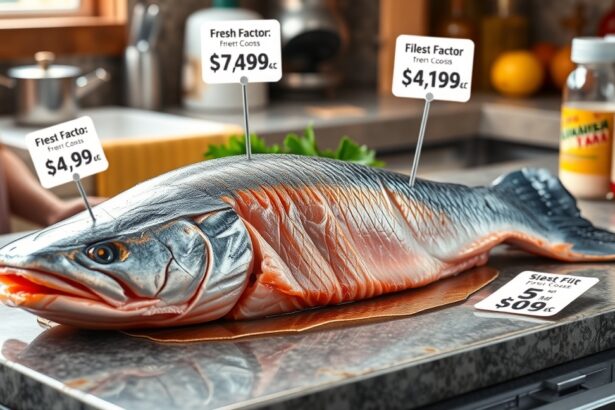 Friss lazac árak és fajták a konyhában.
