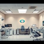Modern szemorvosi rendelő berendezése