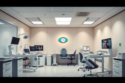 Modern szemorvosi rendelő berendezése