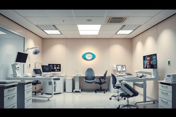 Modern szemorvosi rendelő berendezése