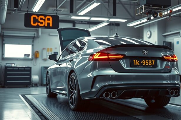 Műszaki vizsga autószerelő műhelyben 2025-ben