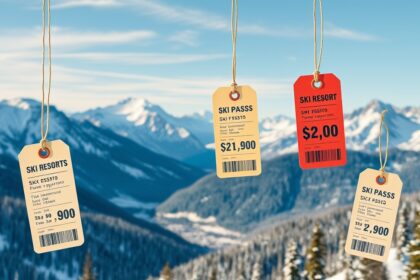 Síbérletek árai különböző síterepeken a hegyek között