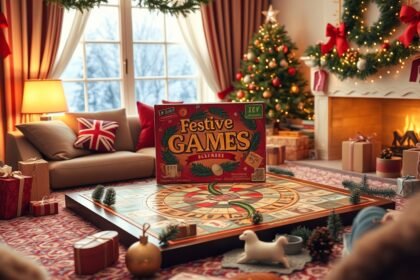 Unnepi kiadasu tarsasjatek a karacsonyi dekoracioval