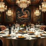 Luxusétterem asztala fine dining élménnyel