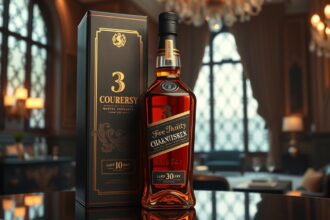 Luxus whisky palack egy elegáns környezetben