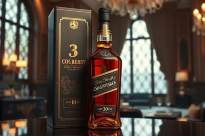 Luxus whisky palack egy elegáns környezetben