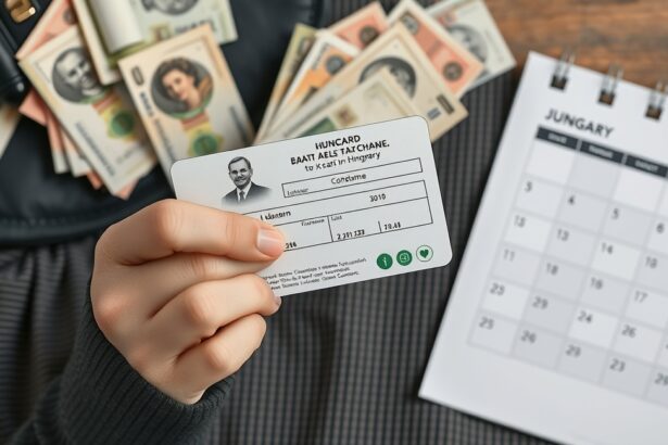 Adókártya kézben készpénz mellett, januári naptárral