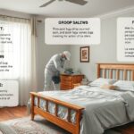 Ágyi poloska irtást végző szakember a hálószobában