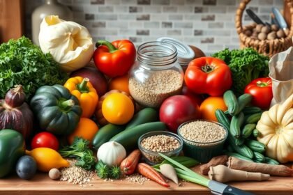 Friss zöldségek és hüvelyesek az egészséges főzéshez otthon