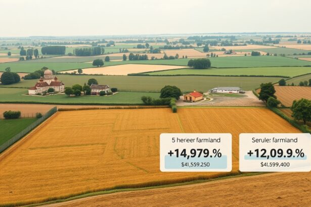 Légifelvétel egy mezőgazdasági területről Magyarországon