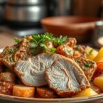 Brassói aprópecsenye adag finom burgonyával és zöldségekkel