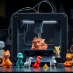 3D nyomtató különböző figurákkal és árakkal, tervezési összetettség