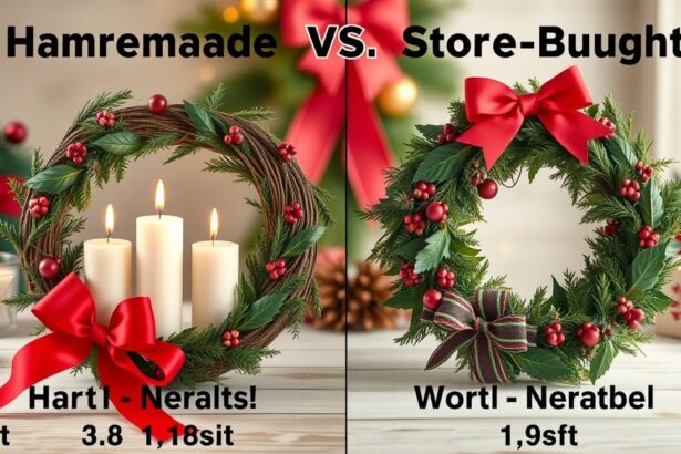 Összehasonlítás: saját készítésű és vásárolt adventi koszorú