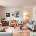 Modern Airbnb szállás nappali