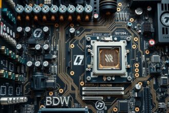 Alaplap részletei, modern technológiai elemekkel