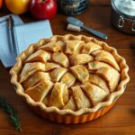 Friss almás pite főzés közben, költségvetési tippekkel.