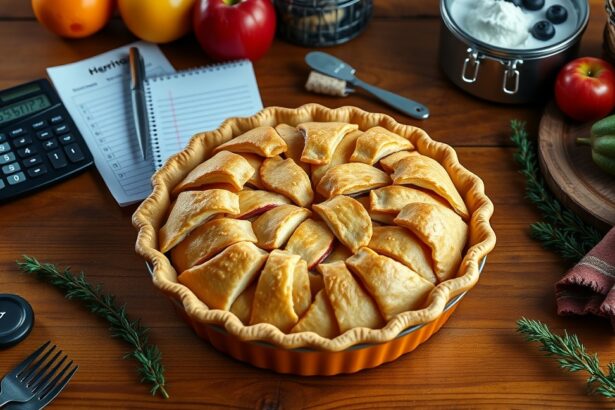 Friss almás pite főzés közben, költségvetési tippekkel.