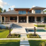 Modern álomotthon kerttel és medencével