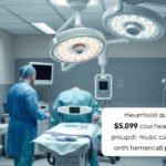 Modern orvosi műtő aranyérműtéthez szükséges berendezéssel.