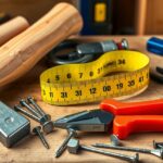 Barkácsolás alapfelszerelése, kalapács, csavarhúzó és mérőszalag