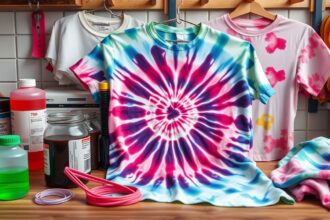 Batikolt pólók és festékek otthoni készítéshez