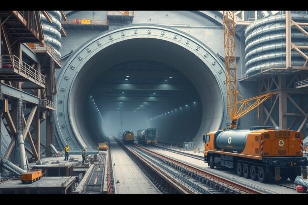 Csalagút építési munkálatok a város területén