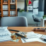 Cégalapítás költségei és dokumentáció egy irodai környezetben.