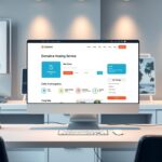 Céges domain és tárhely szolgáltatás képernyője