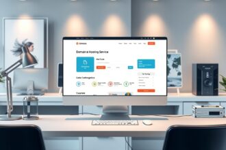 Céges domain és tárhely szolgáltatás képernyője