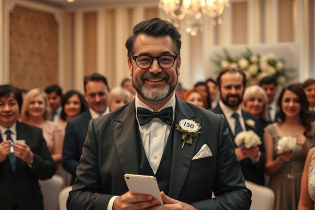 Ceremóniamester esküvőn, boldog vendégek között