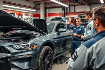 Autó chiptuning folyamat a műhelyben