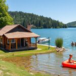 Családi nyaralás vízparti házban belföldön, gyerekek és felnőttek