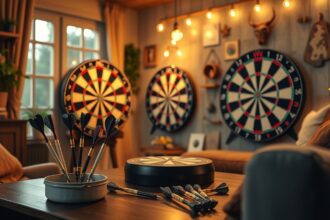 Darts készlet és táblák otthoni játékhoz