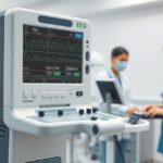 Modern EEG készülék működés közben, orvosi környezetben