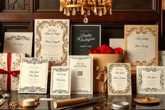 Es wedding invitations displaying various elegant designs and styles.