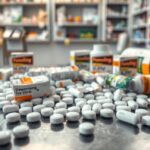 Féreghajtó tabletták és készítmények elhelyezve egy asztalon