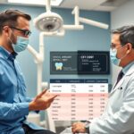 Két fogorvos beszélget a fogbeültetés költségeiről.