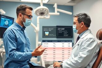 Két fogorvos beszélget a fogbeültetés költségeiről.