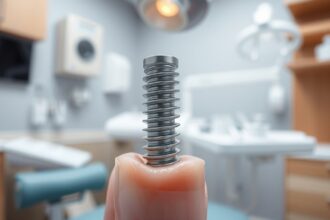 Csavaros fogimplantátum a fogászati rendelőben
